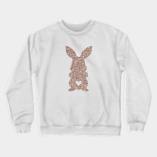 Easter Glitter Rabbit Silhouette Crewneck Sweatshirt